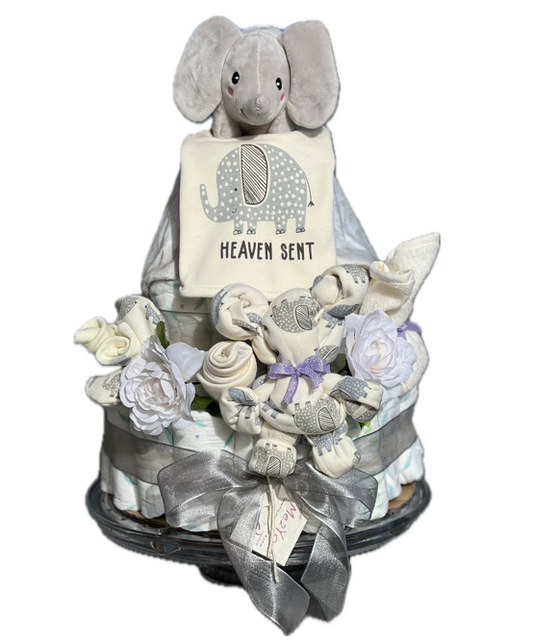 Baby Elephant Diaper Cake