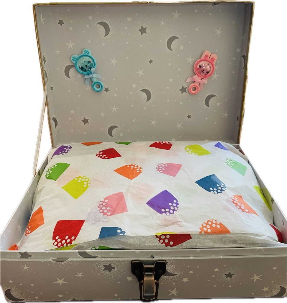 Baby Twin Memory Box with crocheted blankets