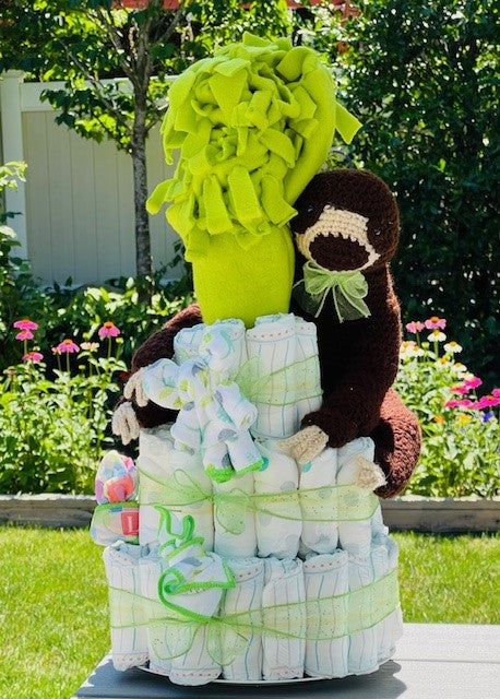 Santi the Sloth Diaper Cake